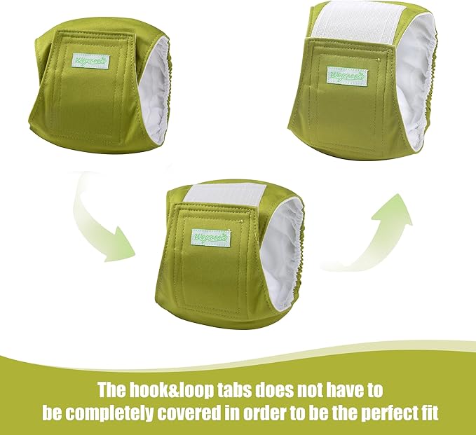 wegreeco Small Dog Diapers Male,Reusable Belly Bands for Male Dogs,Washable Doggie Puppy Male Diapers Wraps,Medium Large Size (5 Pack XX-Large, Earth Tone)