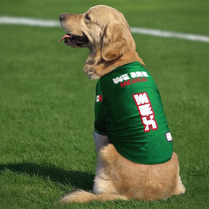 Littlearth Stretch Pet Jersey - Officially Licensed FIFA World Cup 2026 Teams, Sizes: X-Small to X-Large