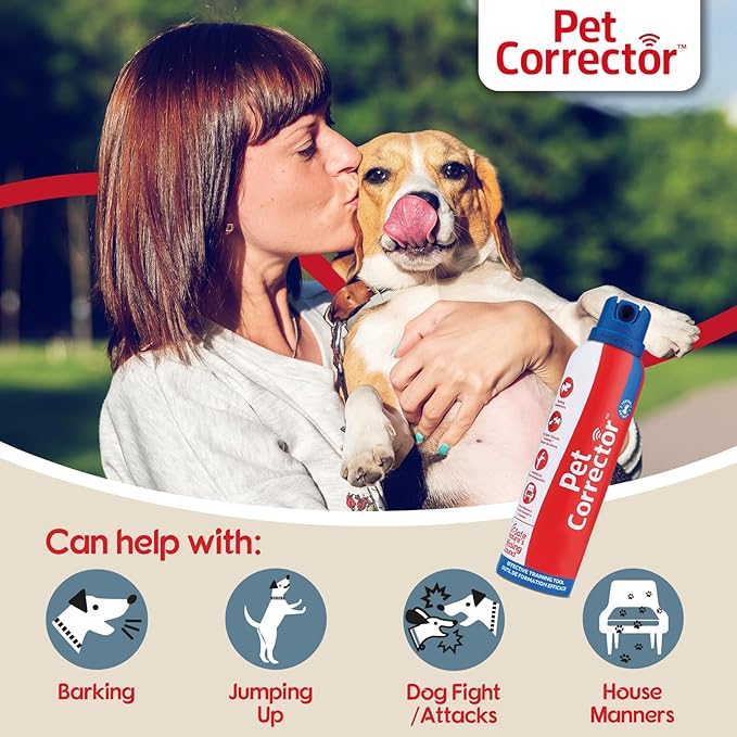 PET CORRECTOR Dog Trainer, 200ml. 4 Pack- Stops Barking, Jumping Up, Place Avoidance, Food Stealing, Dog Fights & Attacks. Help stop unwanted dog behaviour. Easy to use, safe, humane and effective.