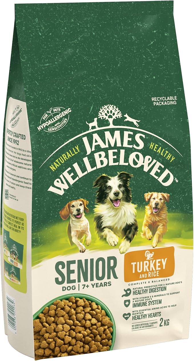 James Wellbeloved James Wellbeloved Senior Turkey And Rice Kibble 2kg