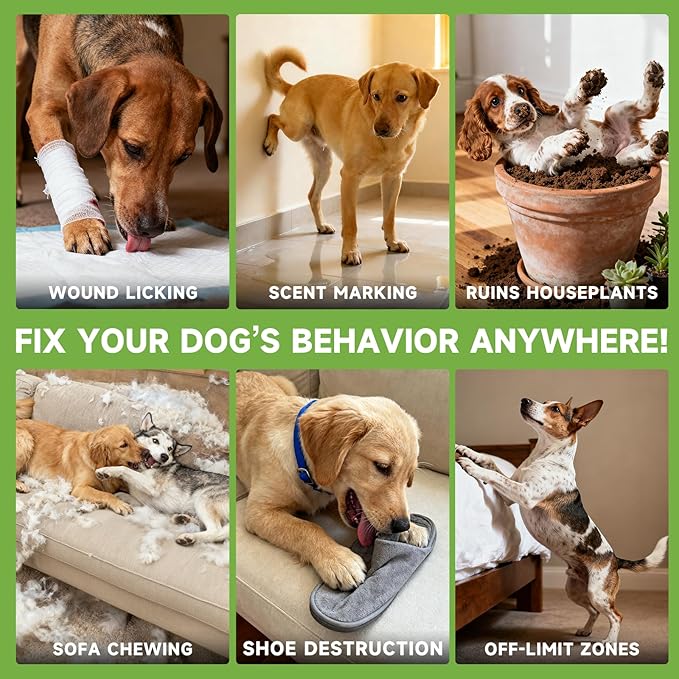 Effectively Dog No Chew Spray, Bitter Dog Deterrent for Furniture, Humane Pet Corrector & Training Spray for Dogs & Puppies, Safe & Natural, Prevent Peeing, Biting, Chewing & Licking Injuries 150ml