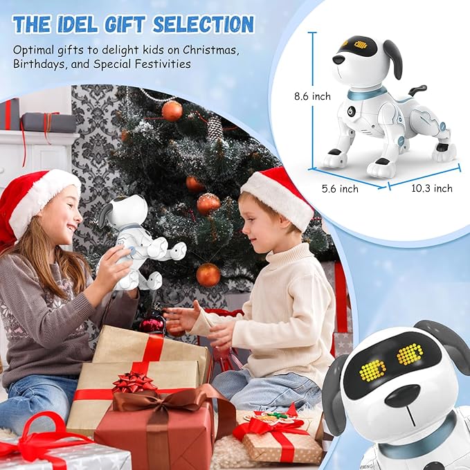 Robot Dog Toys for Kids, Remote Control Stunt Programmable Robot Puppy Toy Dog Interactive with Commands Sing, Dance, Bark, Walk Electronic Pet Dog for Boys Girls Gifts