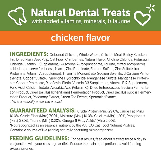 WHIMZEES Wellness Cat Dental Treats, Chicken Flavor, (2 Ounce Bag)