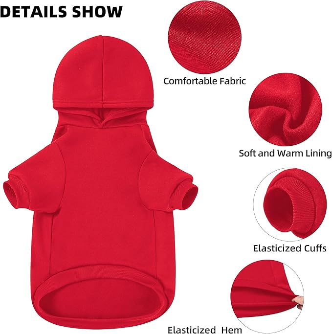 GreenJoy Dog Sweater Dog Hoodie Cold Weather Coat Hooded Sweatshirt for Puppies,Cats, Small Medium Large Dogs (Red(I Love My Dad), Medium/Large)