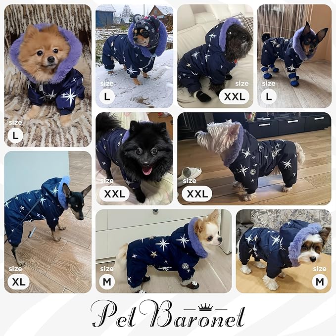 Waterproof Full Body Winter Jacket, Snow Snowsuit, Perfect for Cold Weather (L: Chest 16.93'', Length 12.6'')