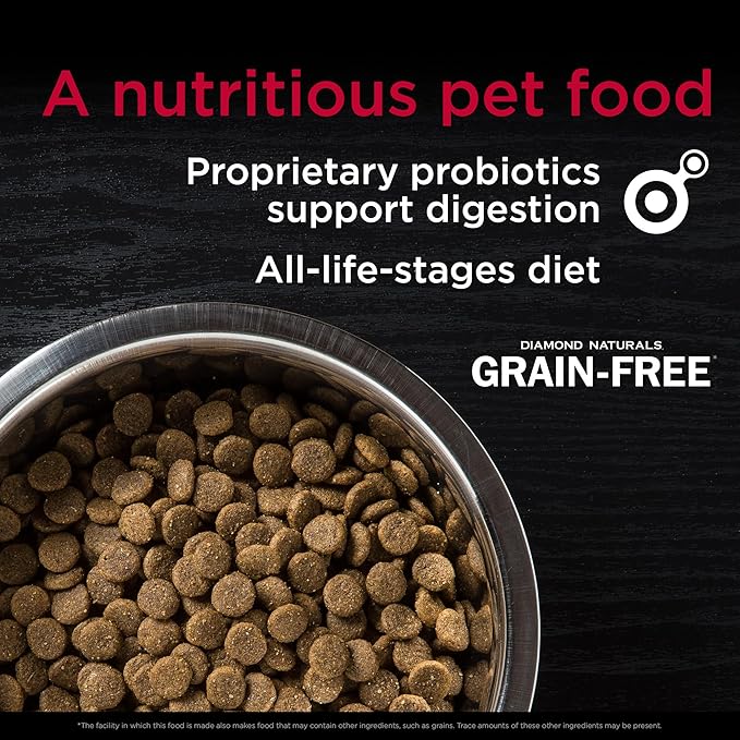 Diamond Naturals Grain Free Real Meat Recipe Premium Dry Dog Food With Real Fish 14Lb