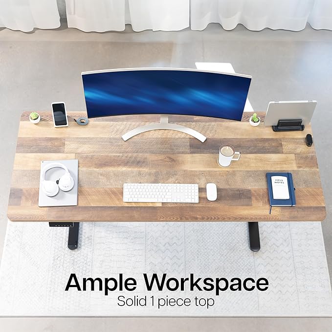 VIVO Reclaimed Wood Universal 71 x 30 inch Solid One-Piece Table Top for Standard and Sit to Stand Height Adjustable Home and Office Desk Frames, DESK-TOP71P