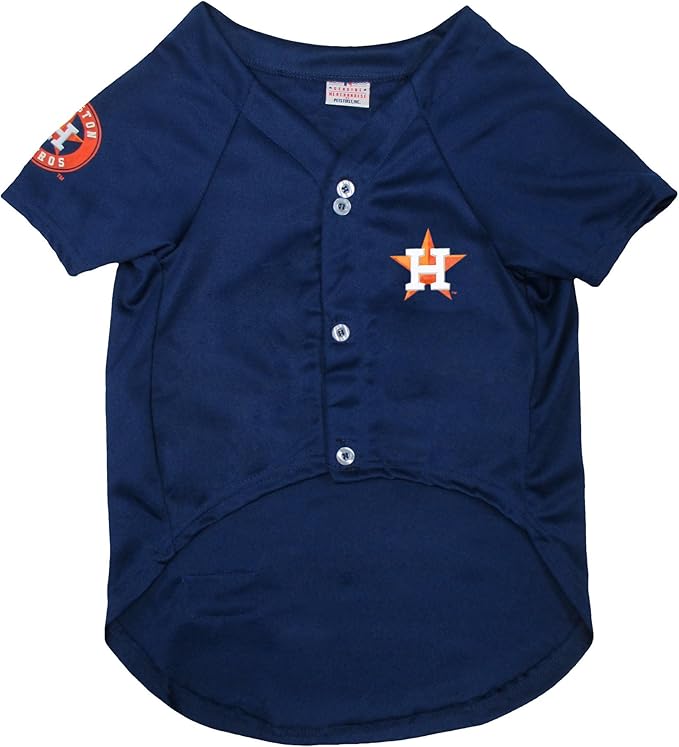Official MLB Houston Astros Pet Jersey for Dogs & Cats, Size X-Large - Stylish Baseball Jersey for Your Furry Fan- Show Off Team Spirit with The Perfect Fan Apparel Gear for Pet, Dog & Cat