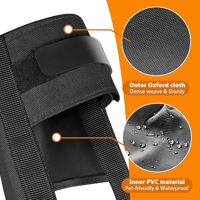 Mayerzon Dog Muzzle for Large Medium Small Dogs, Adjustable Fit, Soft & Sturdy Fabric, Prevents Fierce Barking Biting Chewing, Ideal for Grooming Walking Vet Visits, Allows to Pant Drink (Black, L)