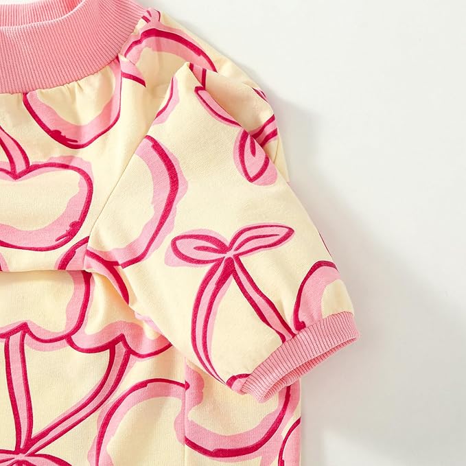 Dog Cherry T Shirts Pink Long Sleeve White Shirt Pajamas Pets Soft Cotton Apparel Clothes for Large Dogs, L Cherry