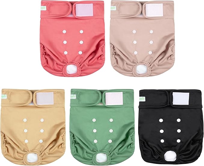 wegreeco Female Dog Diapers, Washable Reusable Pet Puppy Doggie Diapers for Small Medium Large Female Dogs in Heat Period, Doggy Period Panties XX-Large