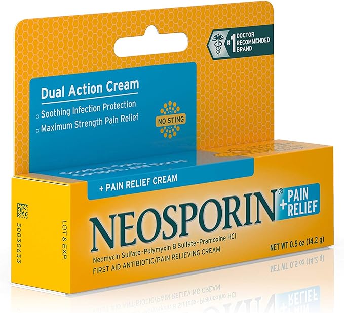 Neosporin + Pain Relief Dual Action Cream, .5 Oz