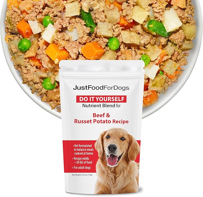 DIY Human Quality Dog Food - Beef and Russet Potato Recipe (129 Grams)