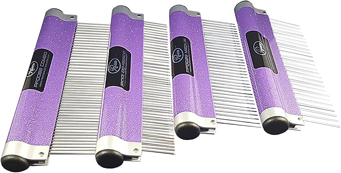 Resco USA-Made Wrap Comb for Pets, Medium, Sparkle Purple