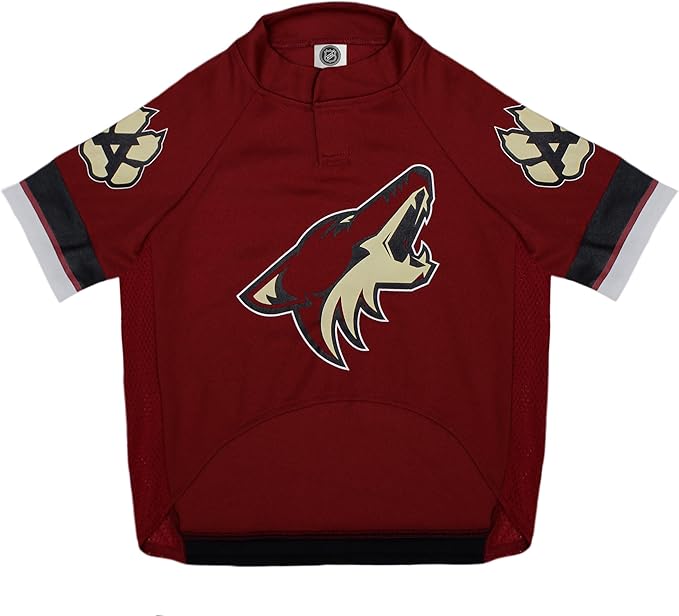 Pets First NHL Arizona Coyotes Jersey for Dogs & Cats, X-Small. - Let Your Pet Be A Real NHL Fan!
