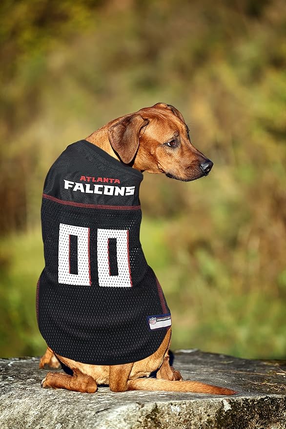 Pets First NFL Dog Jersey - 32 Teams, 6 Sizes, Poly-Mesh & Satin, Atlanta Falcons, Small
