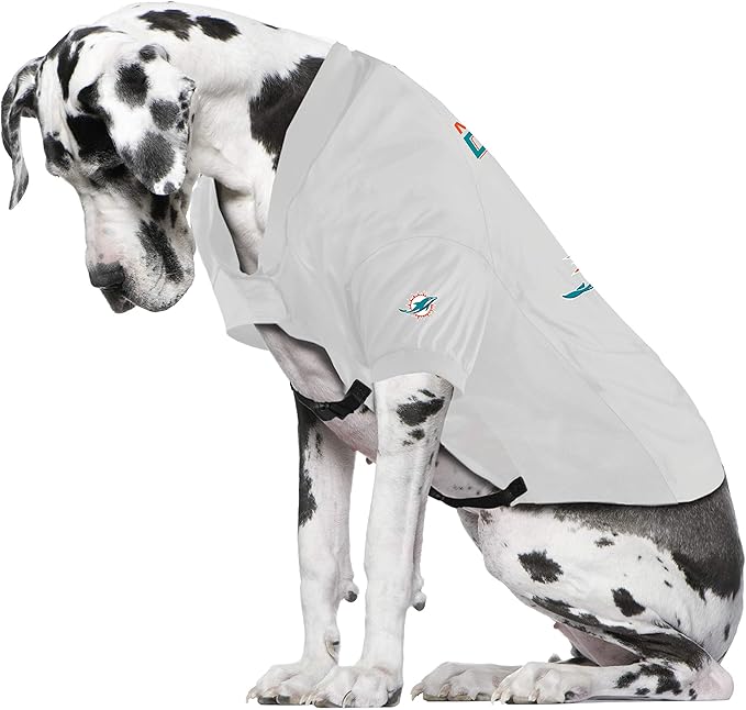 Littlearth Miami Dolphins NFL Stretch Pet Jerseys for Big Dogs