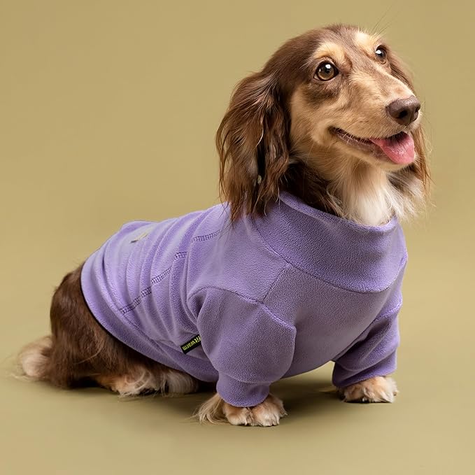 Fitwarm 3 Pack Classic Fleece Dog Sweater, Turtleneck Dog Sweatshirt, Dog Winter Clothes for Small Dogs Boy Girl, Pet Pullover Jumper, Cat Apparel, Purple, MediumPurple, Dark Red, XL