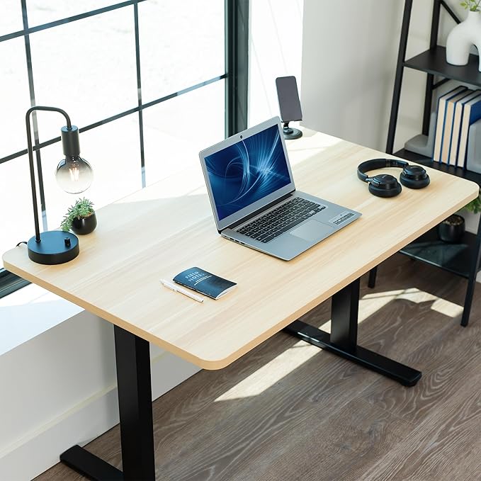 VIVO Universal 48 x 30 inch Solid One-Piece Table Top for Standard and Sit to Stand Height Adjustable Home and Office Desk Frames, Light Wood, DESK-TOP48-30C