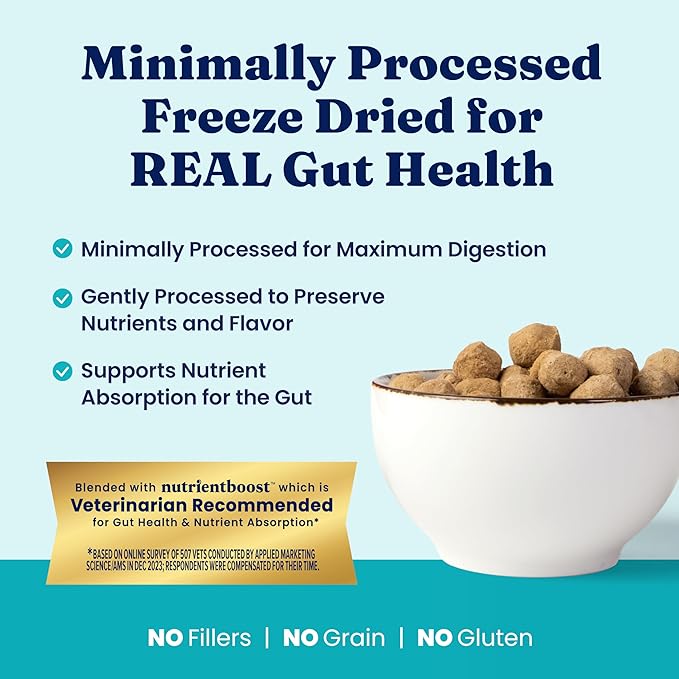 Solid Gold Freeze Dried Dog Food - W/Real Beef, Pumpkin & Superfoods - Freeze Dried Raw Dog Food Toppers for Picky Eaters to Serve as a Nutrient-Dense Meal Topper or High Protein Treats - 5.5oz