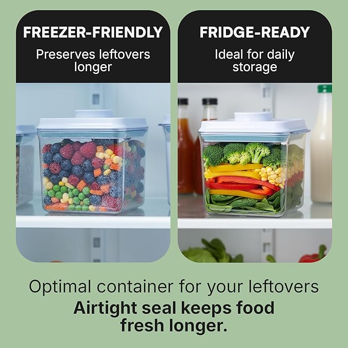 Bop Top Airtight Food Storage Containers with Lid & Scoop 57 oz| Kitchen Canister Sets | Air Tight Pantry Container| Pop Top Dry Food Storage Containers for Snacks, Sugar, Flour, Baking, Cereal, Pasta