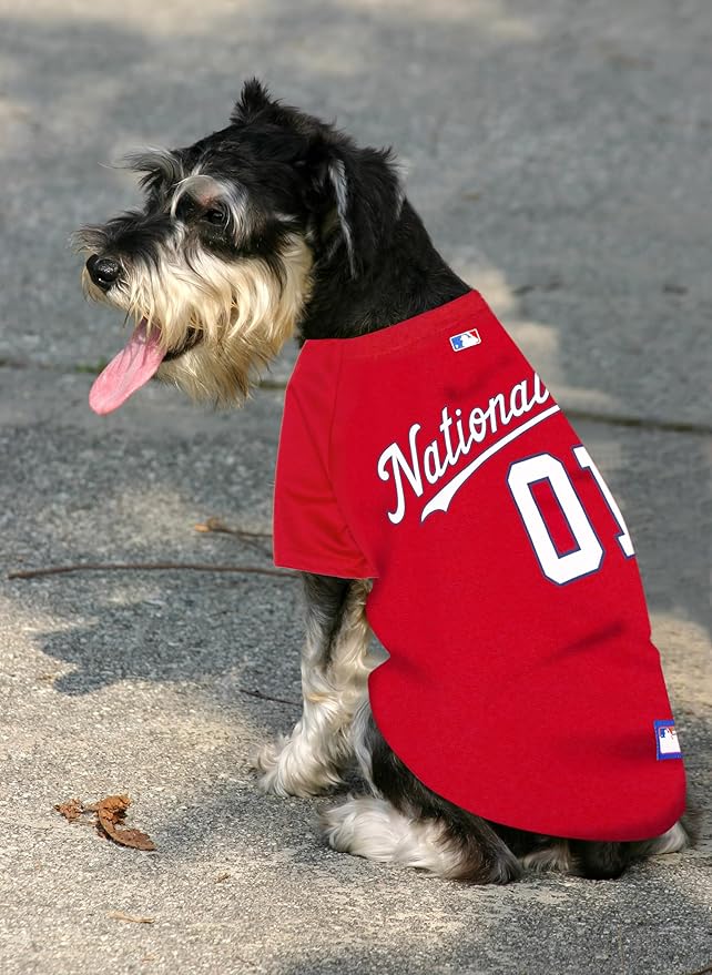 Official MLB Washington Nationals Pet Jersey for Dogs & Cats, Size X-Large - Stylish Baseball Jersey for Your Furry Fan- Show Off Team Spirit with The Perfect Fan Apparel Gear for Pet, Dog & Cat