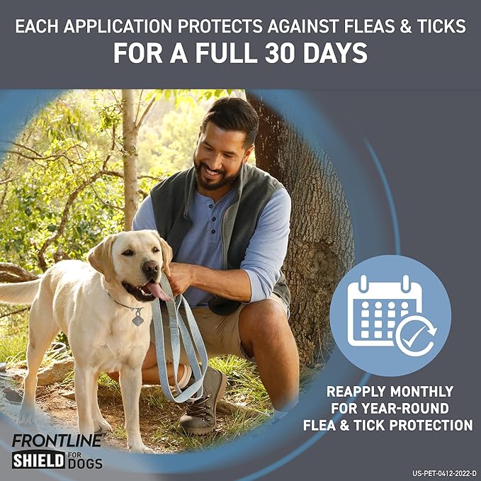 FRONTLINE Shield Flea & Tick Treatment for X-Small Dogs 5-10 lbs., Count of 6