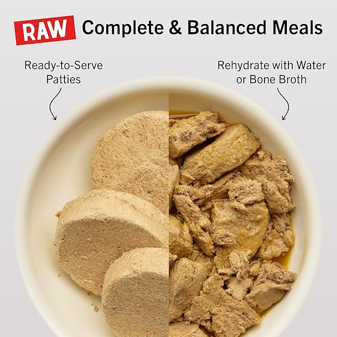 Stella & Chewy's Freeze-Dried Raw Dinner Patties - Absolutely Rabbit Recipe - High Protein Grain-Free Puppy & Dog Food - Perfect For Picky Eaters - 25 oz