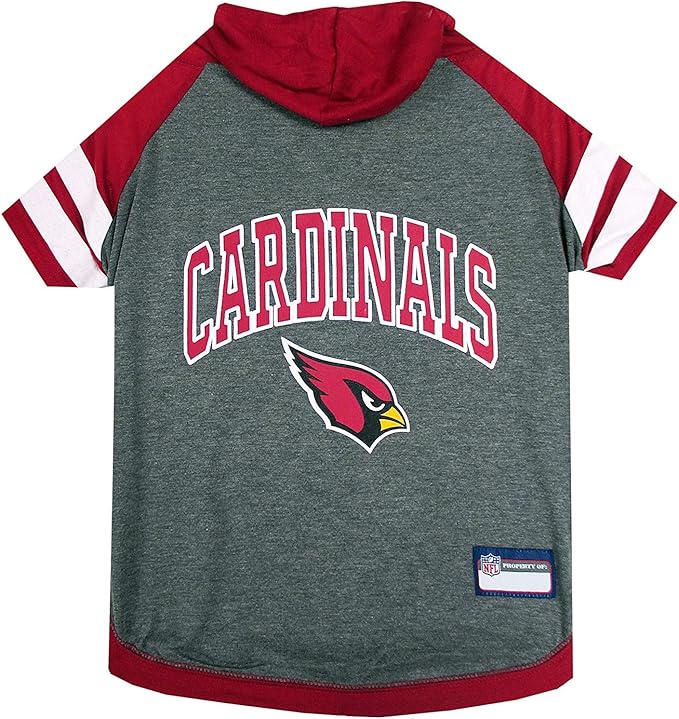Pets First Hoodie for Dogs & Cats. NFL Football Licensed Dog Hoody Tee Shirt, Small. Sports Hoody T-Shirt for Pets. Licensed Sporty Dog Shirt, ARZ-4044-SM