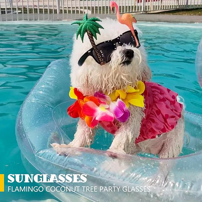 Dog Pool Float, Funny 6-in-1 Inflatable Dog Floats for Pool, Pet Floatie Raft for Small Dogs, Puppy and Doggies, Clear Duck