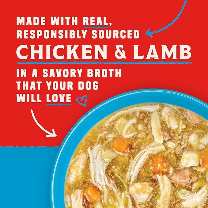 Stella & Chewy's Wild Red Wet Dog Food - High Protein Chicken & Lamb Stew - Grain-Free Premium Recipe with 96% Animal Protein - Perfect for Picky Eaters, 10 oz, Pack of 6
