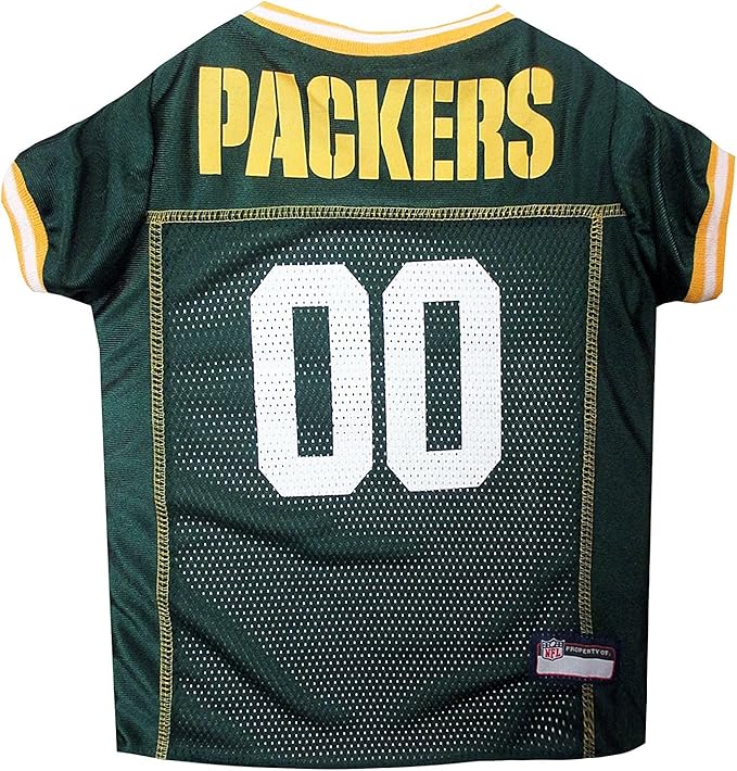 Pets First Green Bay Packers Dog Jersey, Size: Large, NFL Licensed