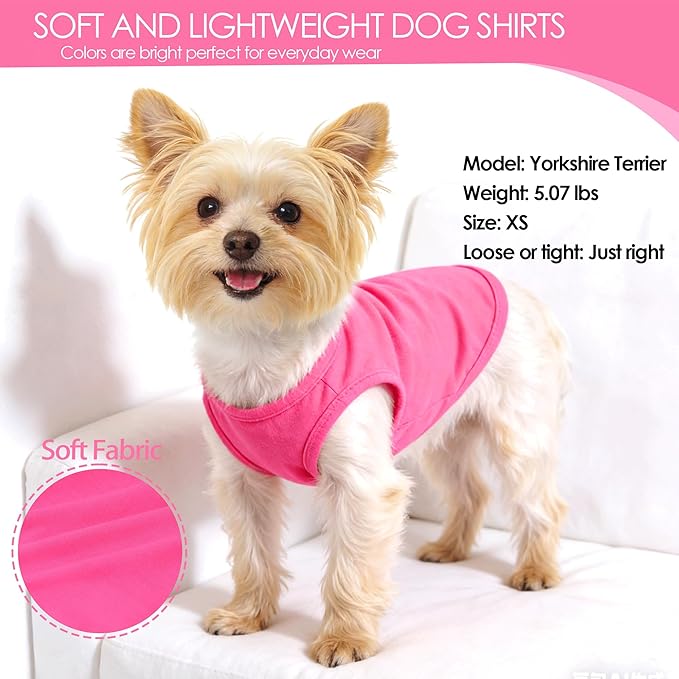 2 Pack Dog Clothes for Small Dogs Girl Camouflage Puppy Clothes Pet T Shirt Dog Shirts for Small Dogs Cats Apparel Pink Camouflage + Solid Color (XS)