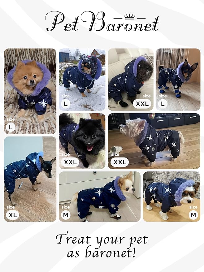 Waterproof Full Body Winter Jacket, Snow Snowsuit, Perfect for Cold Weather (L: Chest 16.93'', Length 12.6'')