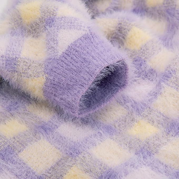 Dog Sweater, Sweaters for Small Dogs, Warm Soft Pet Clothes for Puppy, Medium Large Cat, Dogs Girl or Boy, Dog Shirt for Winter Christmas (Purple, Medium)