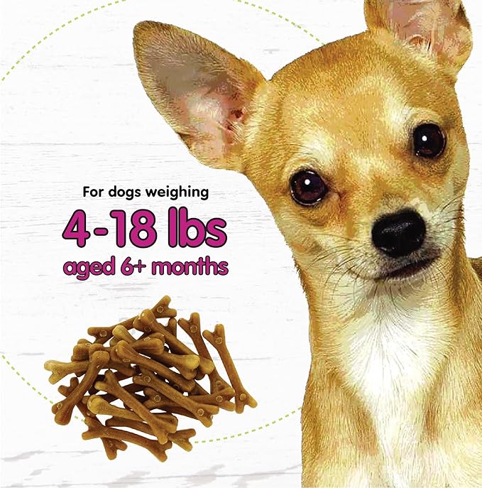 Fido - Belly Bones for Dogs, 21 Yogurt Flavor Mini Dog Dental Treats (Made in USA) - 21 Count Dog Treats for Small Dogs - Plaque and Tartar Control for Fresh Breath, Digestive Health Support