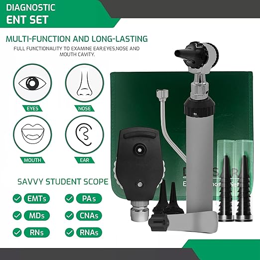 Otoscope-Oph Diagnostic Set - Nursing Student Otoscope/Opthalmoscope Diagnostic Kit American Standred