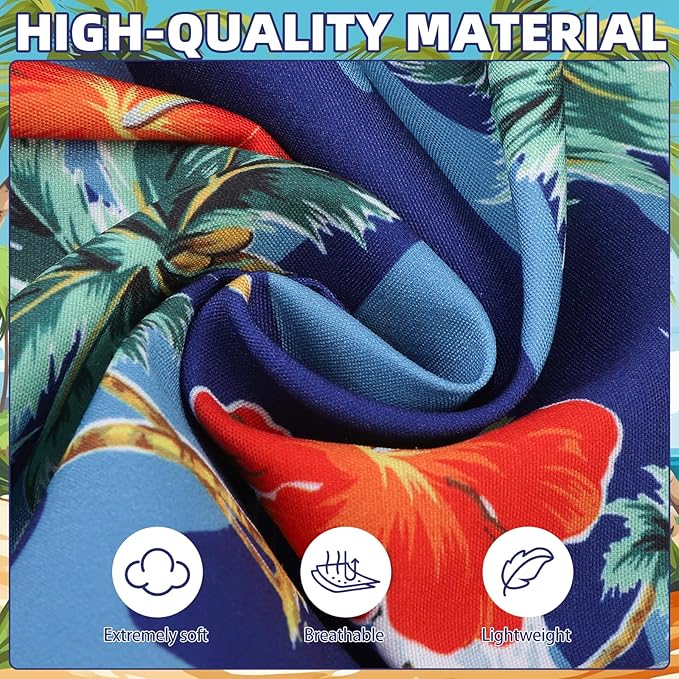 KOOLTAIL Dog Hawaiian Shirt, Dog Summer Clothes with Leash D-Ring for Small Medium Dogs, Floral Cool Beach Puppy Shirts with Sun Protection,Breathable Soft Pet Outfit Indoor&Outdoor Boy&Girl, Blue SM
