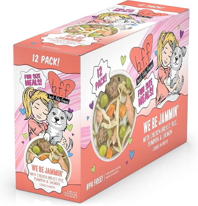Weruva Best Fido Friend Fun Size Meals for Dogs, We Be Jammin, 2.75oz Cup, Pack of 12