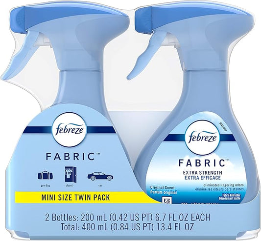 Febreze Fabric Refresher, Odor Fighter, Extra Strength, Original Scent, 2 Count, 6.7 Fl Oz Each (Pack of 2)