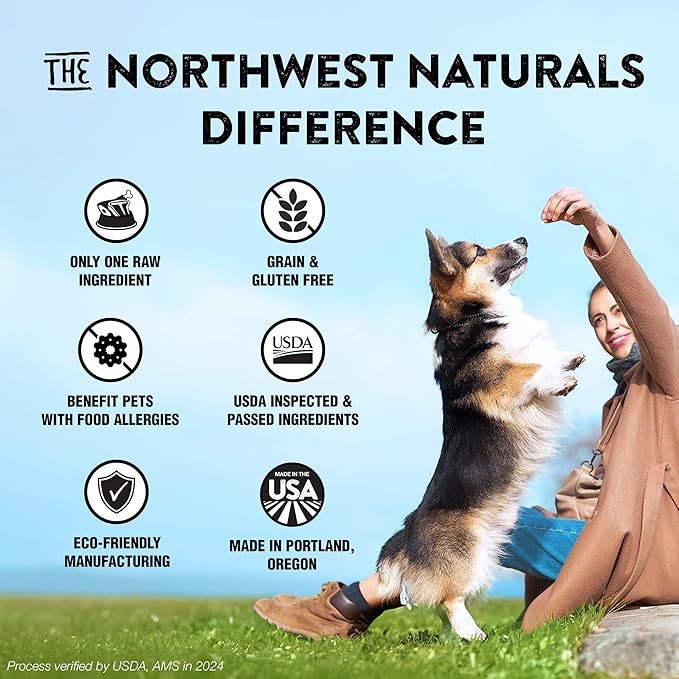 Northwest Naturals Raw Rewards Freeze-Dried Beef Heart Treats for Dogs and Cats - Bite-Sized Pieces - Healthy, 1 Ingredient, Human Grade Pet Food, All Natural, Proudly Made in USA, 10 Oz