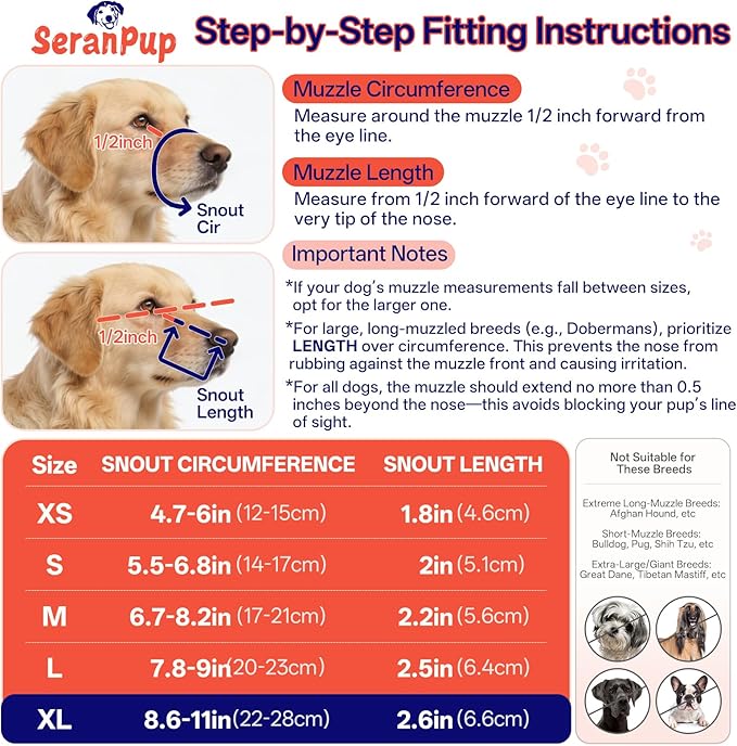 2 Pack Dog Muzzle, Reflective Breathable Soft Mesh Pet Muzzle for Small Dogs, Anti Biting, Chewing, Barking, Adjustable Muzzle for Daily Walking, Vet Visits, Grooming,Training, Black, XS