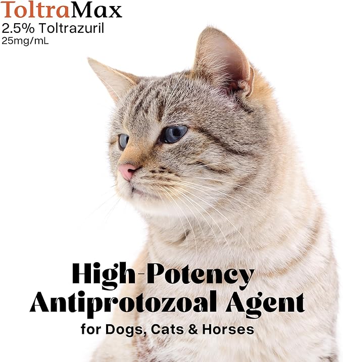 Toltrazuril 2.5% for Horses, Dogs, Cats, 240mL/8 Ounce, for Non-Food Chain Animals, Alfalfa
