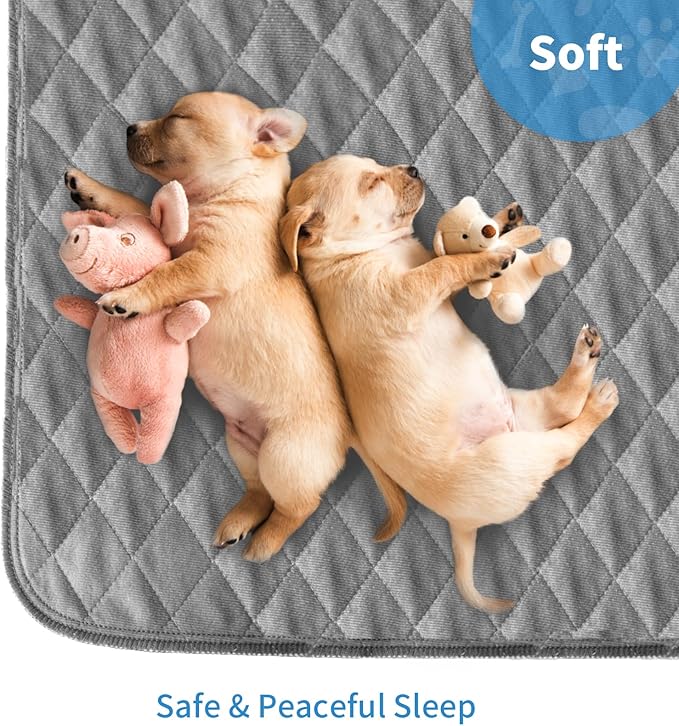 Washable Reusable Dog Pee Pads, 48"x65" Absorbent & Waterproof Puppy Training Pad for Crate, Playpen & Carpet, Large Potty Pads for Dogs, Cats & Small Pets