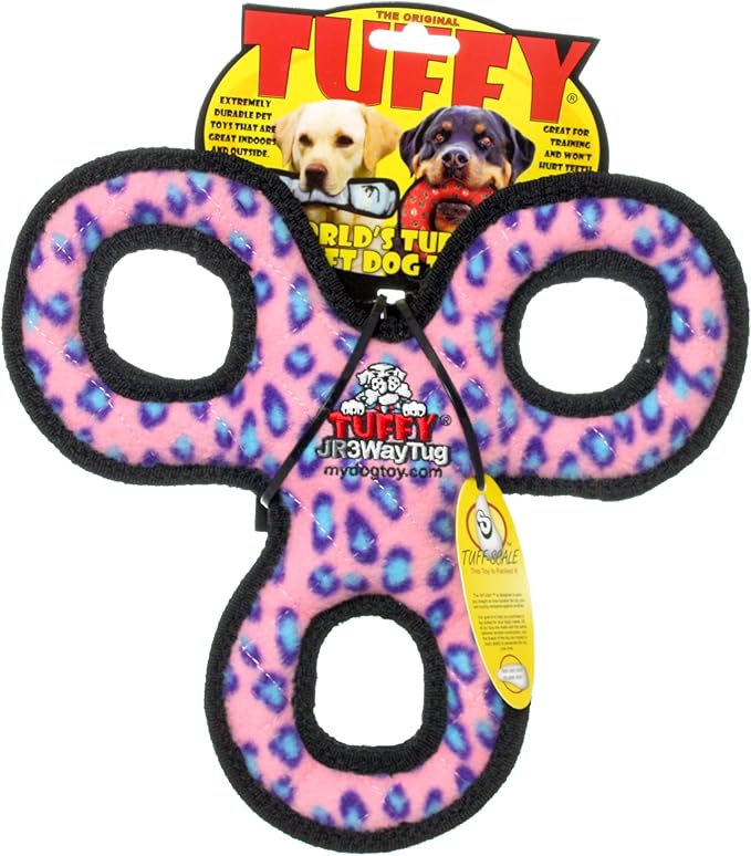 Tuffy Jr 3WayTug Pink Leopard