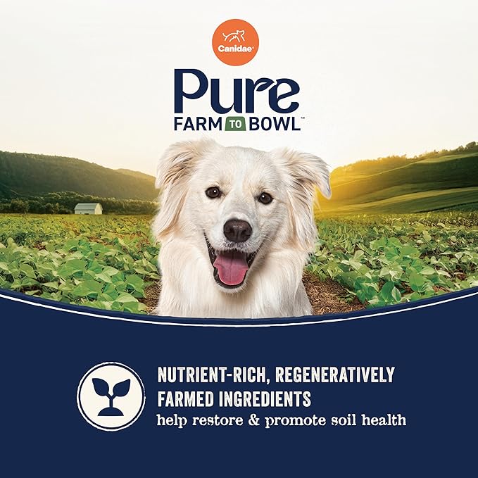 Canidae Pure Farm to Bowl Cage-free Duck & Sweet Potato, Adult, Grain-Free Dry Dog Food, 22lb
