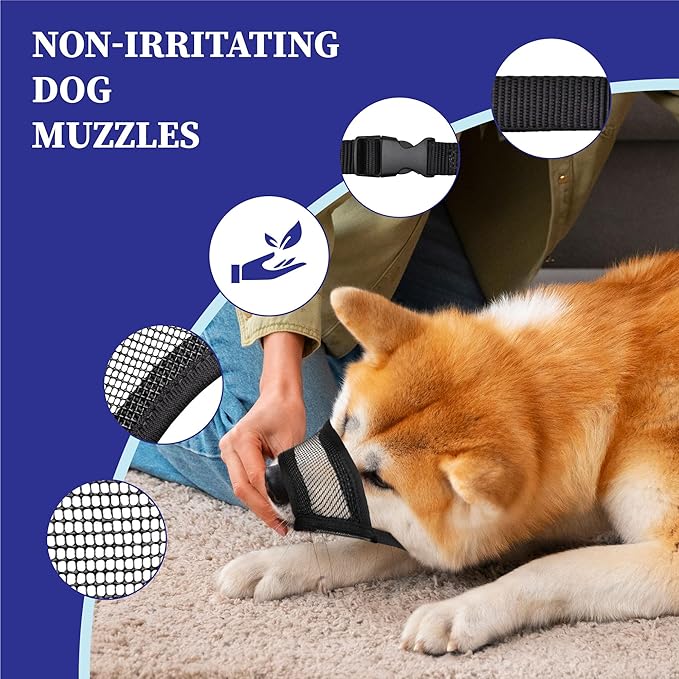 Dog Muzzle for Small Dogs – Soft Air Mesh Muzzle for Small Dog | Perfect for Barking and Biting Prevention