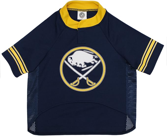 Pets First NHL Buffalo Sabres Jersey for Dogs & Cats, Small. - Let Your Pet Be A Real NHL Fan!