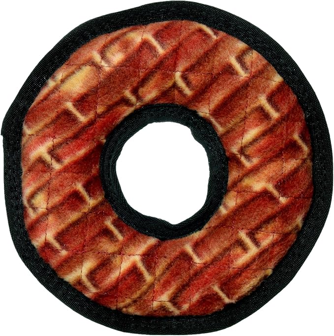TUFFY - World's Tuffest Soft Dog Toy - MEGA-Jr Ring Brick -Multiple Layers. Made Durable, Strong & Tough. Interactive Play (Tug, Toss & Fetch). Machine Washable & Floats