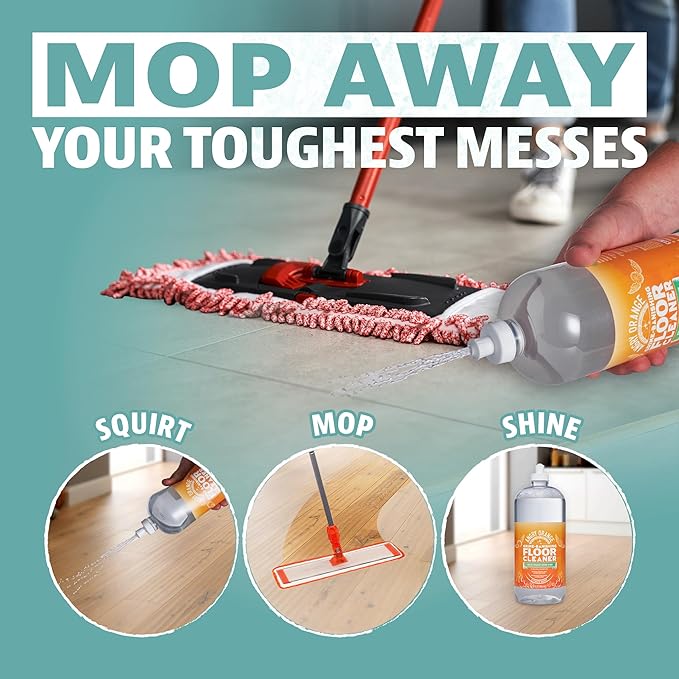 ANGRY ORANGE Pet Cleaning Duo – Citrus Mint Floor Cleaner 2 Pack + 8 oz Odor Eliminator Concentrate (Makes 128 oz) for Carpet, Tile, Furniture, and Grass